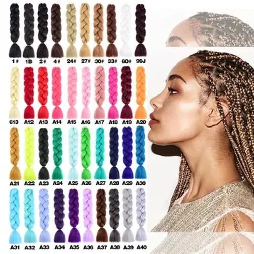 Gwallt plethu ombre 24 modfedd 1pcs/pacio crosio synthetig tymheredd uchel Twist Rainbow Gwallt Gwallt Tuedd Ddu Llwyd i Fenywod