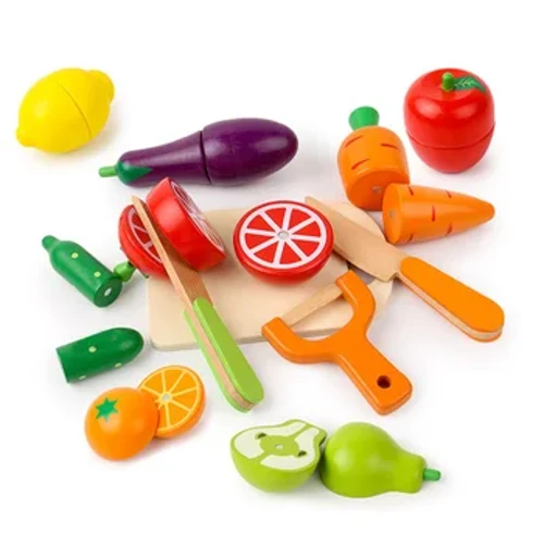 Đồ Chơi Gỗ Cắt Hoa Quả Rau Củ Thực Phẩm Giả Vờ Chơi Mô Phỏng Nhà Bếp Vai Trò Chơi Montessori Đồ Chơi Giáo Dục Sớm Cho Trẻ Em