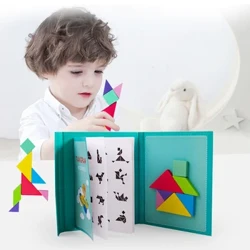 Nóng Từ Ghép 3D Hình Dạng Hình Học Tangram Ban Trẻ Em Montessori Trò Chơi Dành Cho Trẻ Em Đồ Chơi Gỗ Giáo Dục