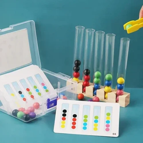 1/5 Tube Clip Beads Toy Otroci Logic Concentration Fine Motor Training Game Montessori Učni Pripomočki Izobraževalna Igrača za Otroke