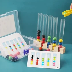 1/5 Tube Clip Beads სათამაშო ბავშვები Logic Concentration Fine Motor Training Game Montessori სასწავლო ინსტრუმენტები საგანმანათლებლო სათამაშო ბავშვებისთვის