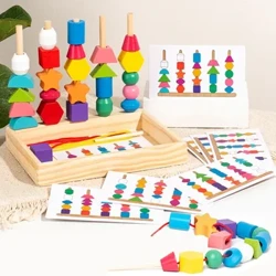 Montessori Đồ Chơi Gỗ Màu Sắc Hình Dạng Phù Hợp Với Trò Chơi Xếp Hình Đính Hạt Nhiều Màu Sắc Nhận Thức Màu Sắc Đồ Chơi Giáo Dục Sớm Quà Tặng Cho Trẻ Em