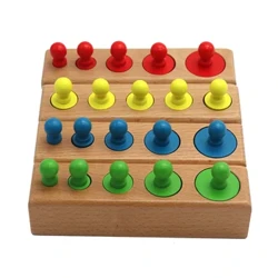 Montessori Trụ Ổ Cắm Xếp Hình Đồ Chơi Phát Triển Cho Bé Thực Hành Và Các Giác Quan Giáo Dục Mầm Non Đồ Chơi Gỗ Cho Trẻ Em