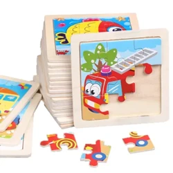 11X11CM Trẻ Em Đồ Chơi Xếp Hình Bằng Gỗ Hoạt Hình Hình Giao Thông Tangram Gỗ Ghép Hình Đồ Chơi Đồ Chơi Giáo Dục Cho Trẻ Em Quà Tặng