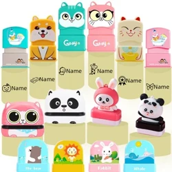 Trẻ Em Dấu Tên Tùy Chỉnh Tên Học Sinh Tem Quần Áo Mẫu Giáo Chống Nước Tên Miếng Dán Kawaii Montessori Tem Quà Tặng