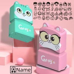 Bērnu vārda zīmogs Pielāgots skolēna vārda zīmogs bērnudārza apģērbs ūdensizturīgs vārda uzlīme Kawaii Montessori zīmogs dāvana