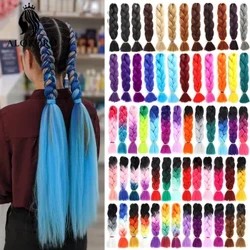 Braids jumbo 24 modfedd Synthetig plethu gwallt ategolion gwallt estyniadau blethi 100g/pecyn menywod kanekalon ar gyfer gwallt diy alororo