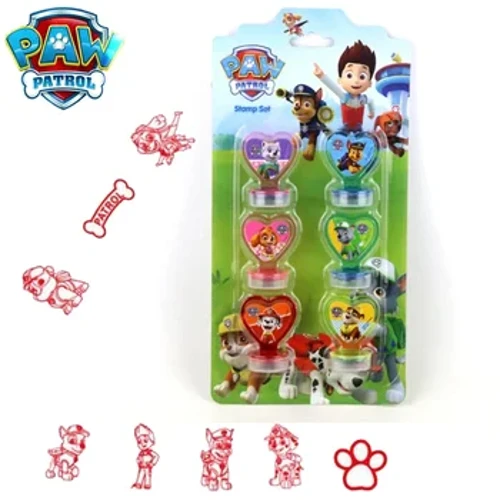 6pcs Paw Patrol Cartŵn Patrwm Stamp Tegan Plant Anime Cynradd Ffigurau Plant Myfyriwr a Meithrinfa Ysgol yn Cyflenwi Anrhegion i Blant