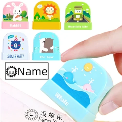 Hoʻopaʻa Sila inoa maʻamau no nā kumu pēpē nā ʻaʻahu o nā kamaliʻi ʻaʻole i mae ʻole ʻo DIY Personalized Name Stamp Lole Nā mea pāʻani.