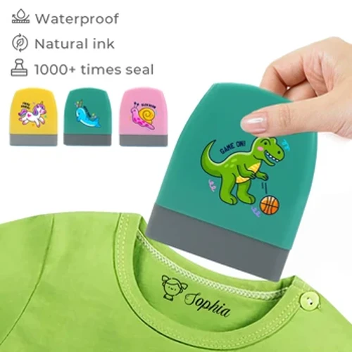 Cartoon Dinosaur Unicorn Custom Name Stamp Para sa Damit I-personalize Para sa Baby Clothes Chapter Kawaii name sticher ng mga bata