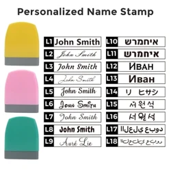 Personalizirano ime Pismo Nastavnik Vođa Potpis Djeca Krpe Ugovor Self-Inking Pečat 18 fontova dostupno ime igračka