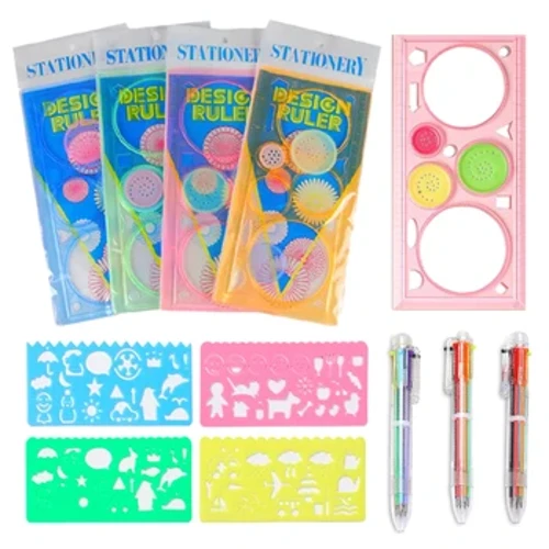 Spirograph Nghệ Thuật Vẽ Thước Trẻ Em Tự Làm Thủ Công Tranh Bản Mẫu Đa Năng Hoạt Hình Màu Sắc Phát Triển Đồ Chơi Quà Tặng TMZ