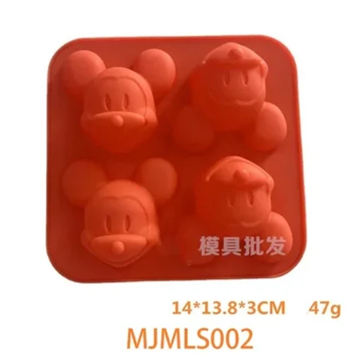 Mould Mickey Mouse Cacen Llwydni Silicôn Stamp Cartŵn 3D Siâp Minnie Mould Ciwt Offer Addurno Affeithwyr Cegin