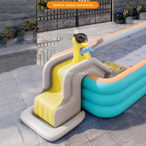 Inflatable Pool Slide for Kids Fun Outdoor Anti-Tipping Waterpark Slides Toy Summer Inflated Water Slides for Swimming Pool