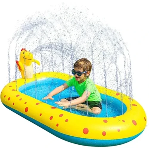 Kanner Spill Waasser Mat Summer Plage Opbloosbar Waasser Spraydouse Pad Outdoor Spill Spillsaachen Rasen Schwämm Mat Kanner Spillsaachen Kiddie Pool