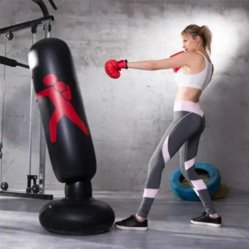 1,6 m kæmpe oppusteligt legetøjstårn Indendørs Udendørs Have Stansning Boksning Mål Afspændingslegetøj Bærbar Lodret Fitness Model