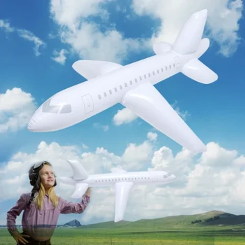 100CM Máy Bay Lớn Thực Tế Bơm Hơi Máy Bay Hoạt Hình Máy Bay Đồ Chơi PVC Phao Máy Bay Ngoài Trời Vui Vẻ Cổ Điển Đồ Chơi Trẻ Em Quà Tặng