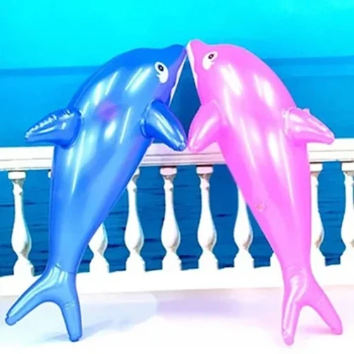 53/70 cm oppblåsbare Dolphin Beach Svømmeringer Party Barn Leke Barn Gave til Beach Pool Float Luftmadrass Vann Leker