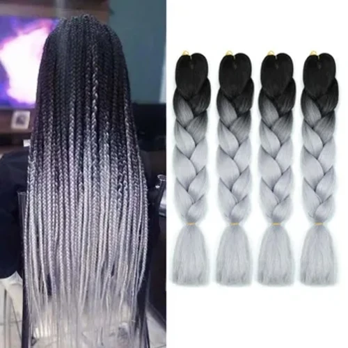 1/2/3/4 ชิ้น/แพ็ค 24 นิ้วยาวจัมโบ้ Braiding ผมสี Ombre สังเคราะห์จัมโบ้ Braids ผมสำหรับ Twist Crochet Braids Extensions