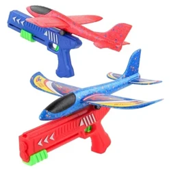 Anak-anak 24/34 Cm Busa Pesawat Launcher Mainan Luar Ruangan untuk Anak Laki-laki Olahraga Catapult Game Anak Gadis Ulang Tahun Hadiah Natal
