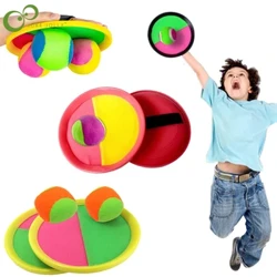 Komplekts Kids Sucker Sticky Ball Rotaly Outdoor Sports Catch Ball Game Komplekts Metiet un ķeriet Vecāku un bērnu interaktīvas āra rotaļlietas WYW