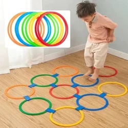 Ny Utendørs Barn Morsom Fysisk Trening Sport Leker Gitter Jump Ring Set Game 10 Hoops 10 Connectors for Park Play Gutter Jenter