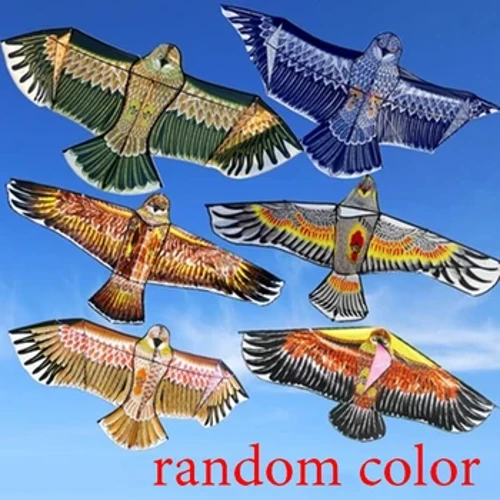 1.1 M Eagle Layang-layang dengan 30 Meter Garis Layang-layang Besar Eagle Flying Bird Layang-layang Anak-anak Hadiah Keluarga Perjalanan Taman Olahraga Luar Ruangan DIY Mainan