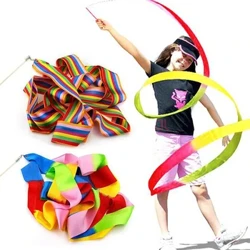 4m Artistic Gymnastics Ribbon na may Rod Makukulay na Bata Dance Ribbon Laruan Panlabas na Palakasan Mga Laruan Performance Props Mga Regalo ng Bata TMZ