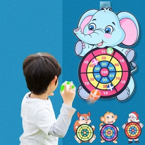 Jogo de dardo montessori para crianças, meninos, bolas pegajosas, alvo, esportes internos e externos, jogos de brinquedos para crianças de 4 a 6 anos