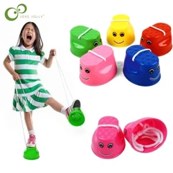 1 par de zapatos zancos de plástico para niños, diversión al aire libre, andador deportivo, juguetes de entrenamiento de equilibrio, material didáctico para guardería DDJ