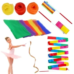 Kinderen Handheld Lint Zes Kleur Sjaals Nylon Kinderen Buitensporten Speelgoed Oefening Kleuterschool Dansvoorstelling Props TMZ