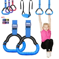 Gymnastiekringen Kinderen Sportspeelgoed Antislip Gymringen Met Schommel Verstelbare bandjes Pull-up Workout Gymnastiek Fitnessapparatuur Speelgoed