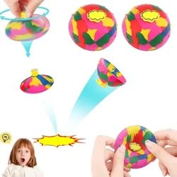 Bouncing Bowl Kreativ Outdoor Sports Kanner Dekompression Gummi Rotéierend Spréng Hallefkugel Neiegkeet Stress Relief Spillsaachen fir Kanner