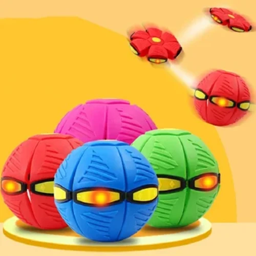 LED flygande UFO platt kastskivboll med LED-ljus Toy Kid utomhus trädgård basketspel Lkcomo kasta UFO-skivkulor