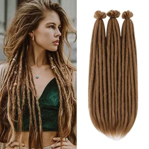 ʻO nā lauoho Dreadlocks lima lima 20 ʻīniha ʻoluʻolu Crochet Dreadlock Braids Hair Synthetic Faux Locs Braids lauoho no nā wahine a me nā kāne.