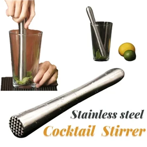 Bình Lắc Pha Cocktail Dính Muddler Uống Dụng Cụ Đẩy Nhà Sản Xuất Bia & Làm Rượu Barware Thép Trộn Rượu Dính Muddler Uống Máy Khuấy