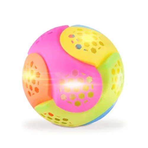 Funny Flashing Bouncing Ball LED Light Dancing Music Ball Toy for Boys Girls Plastic Colorful LED Flash Dancing Ball