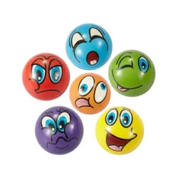 ʻO ka ʻōlelo leʻaleʻa ʻo nā pōpō palupalu Sponge Stress Ball Sminder Face Grimace PU Foam no nā keiki ʻoluʻolu i ka neʻe ʻana o ka lima lima.