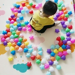 50pcs สีสัน Love Star พลาสติก Ocean Ball Pits เป็นมิตรกับสิ่งแวดล้อมเด็กทารกตลก SWIM PIT เล่นของเล่นน้ำสระว่ายน้ำ ocean WAVE ลูก