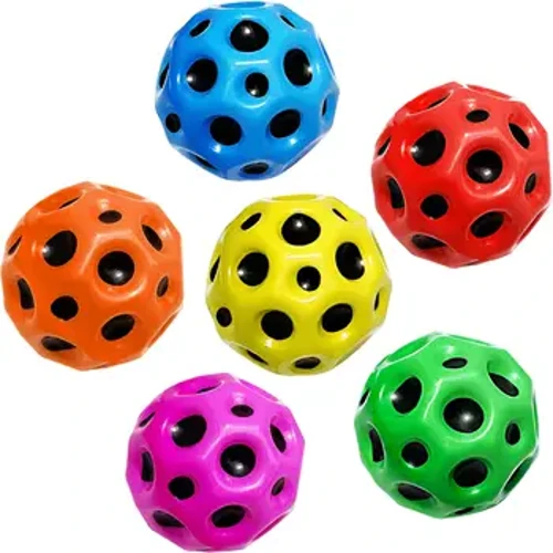 PU Foam Solid Porous Bouncing Space Ball Super High Pop Bouncing Ball to Improve Hand-Eye Coordination Children Toy Jumping Ball