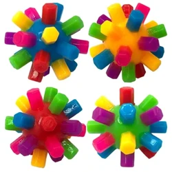 2 Mini Nhiều Màu Sắc Pháo Hoa Bóng Cảm Giác Rèn Luyện Khả Năng Co Giãn Cầu Vồng Bóng Vui Vẻ Giảm Căng Thẳng Đồ Chơi Ngoài Trời Quà Tặng Sinh Nhật