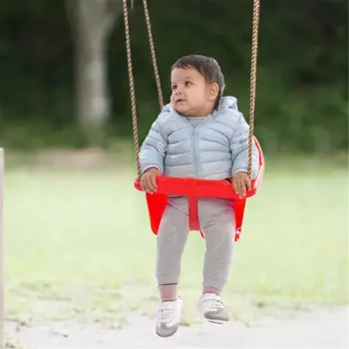 Balde balanço para crianças, assento de balanço de segurança para bebês, brinquedos ao ar livre, balde completo, assento de balanço para crianças com 2 cordas para crianças