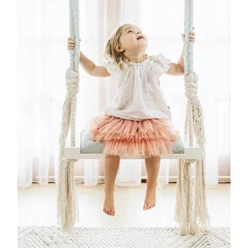 Ghế Xích Đu Trẻ Em Kid Treo Xích Đu Bộ Đồ Chơi Trẻ Em Bập Bênh Gỗ Chắc Chắn Ghế Có Đệm An Toàn Cho Bé Trong Nhà Trang Trí Phòng Bé