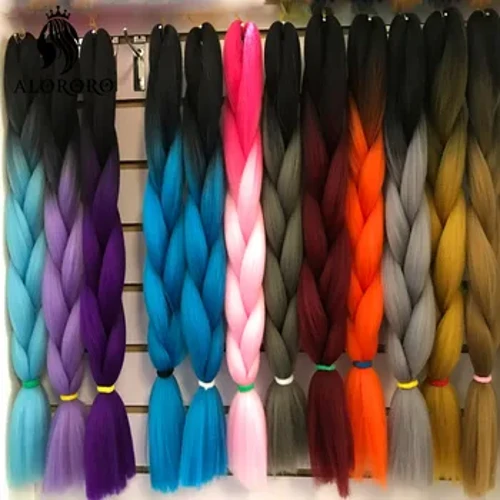 24 Zoll Jumbo Braids Kanekalon fir Hoerverlängerungen Synthetesch Braid Hoer Accessoiren 100G/Pack Fraen DIY Hoer fir Braid