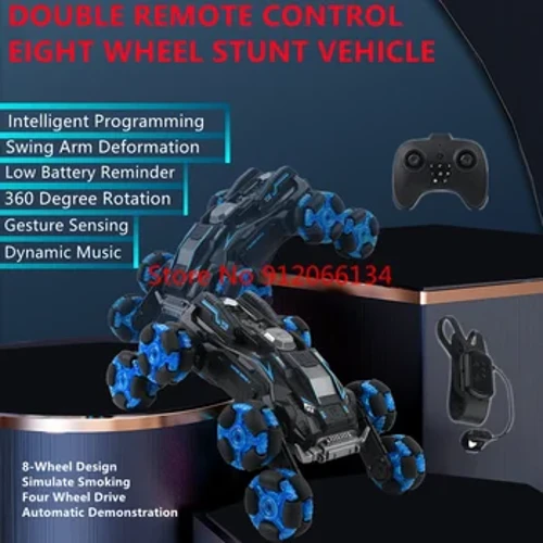 2.4G RC Araba Oyuncak 8 Tekerlekler Sprey 360 ° rotasyon Salıncak kolu deformasyon Dublör Sürüklenme RC Oyuncaklar Çocuk Yetişkin Uzaktan Kumandalı Araba