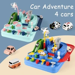 Rail Car Train Track igračke za djecu Montessori Djeca trkaći automobili Mehanička avantura Brain Table Game Božićni pokloni igračka
