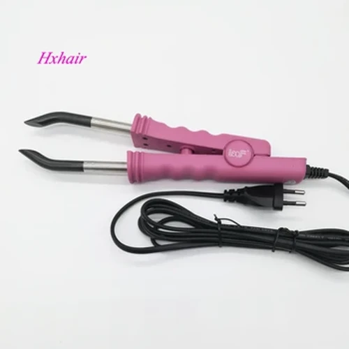 Loof Hair Extension Fusion Connector Huina lauoho / Hair Extension Fusion Iron / European plug 220v Black Pink kala