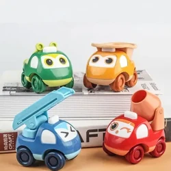 Jouets de voiture d'ingénierie de dessin animé mignon pour bébés de 0 à 6 ans, mélangeur coulissant à inertie, camion à benne basculante, véhicule tracteur, cadeaux pour garçons et filles