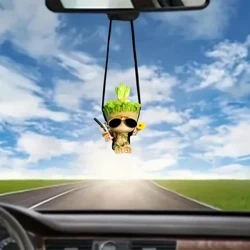 Swing Marvel Groot Car Rearview Mirror Pendant Decoration Personality Anime Tree Decoration Room Decor Висящи Suncatchers Сладък
