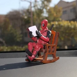 “Marvel Deadpool” çaýkanýan oturgyç hereket şekilleri Awtoulagyň içki bezegleri Awtoulag bezegi esbaplary Miniatura iş stoly bezegi